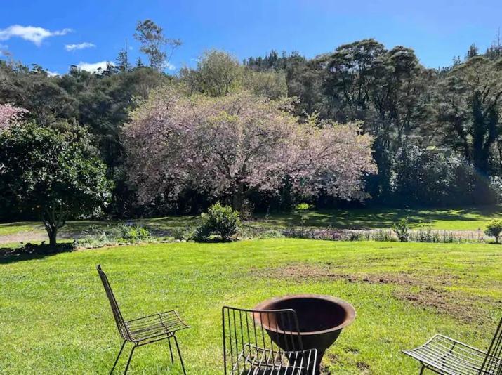 Coromandel Secluded Log Cabin Retreat Hikuai Exterior foto