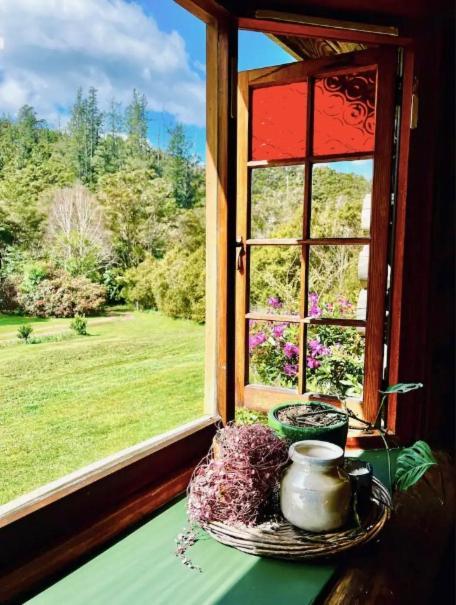 Coromandel Secluded Log Cabin Retreat Hikuai Exterior foto